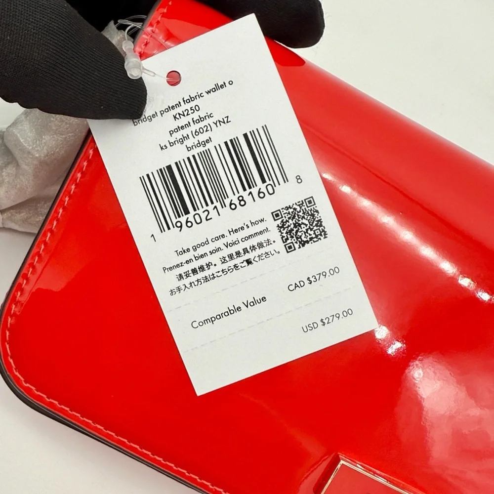 Kate Spade Bridget Patent Mini Crossbody KS Bright Red - Picture 9 of 16